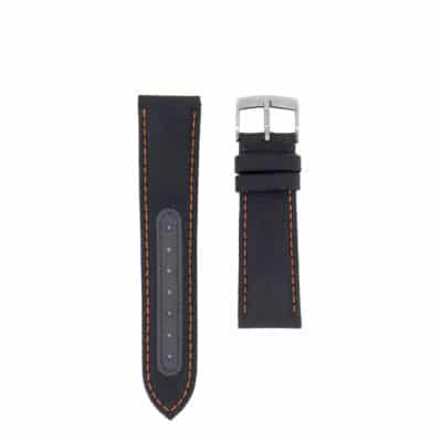 watch strap black jean rousseau technical fabric black