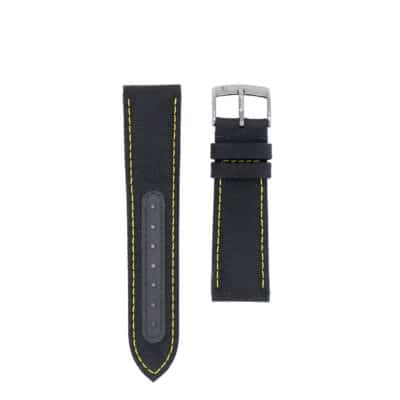 watch strap black jean rousseau technical fabric black