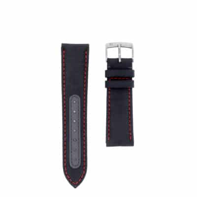 watch strap black jean rousseau technical fabric black