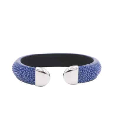 bracelet jean rousseau shagreen blue