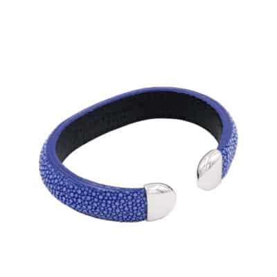 bracelet jean rousseau shagreen blue