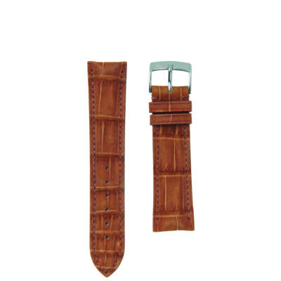 Watch strap alligator marron