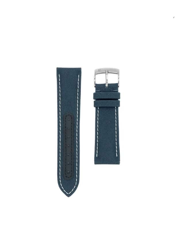 jean rousseau watch strap technical fabric black blue