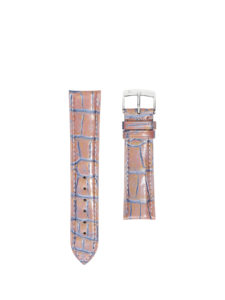 Bracelet de montre Classique 3.5 alligator d'exception beige et bleu