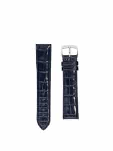 Classic 3.5 watch strap navy shiny alligator