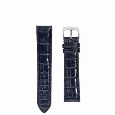 watch strap crocodile blue shiny