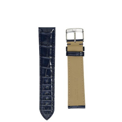 watch strap crocodile blue shiny