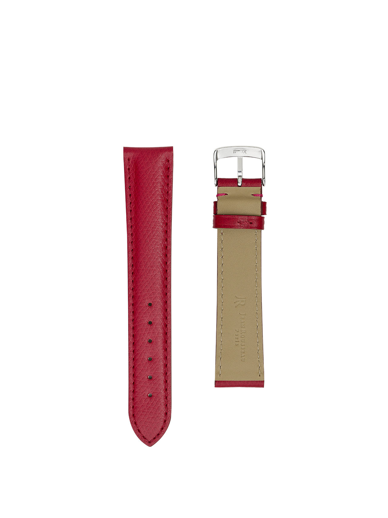 watch strap crocodile jean rousseau red