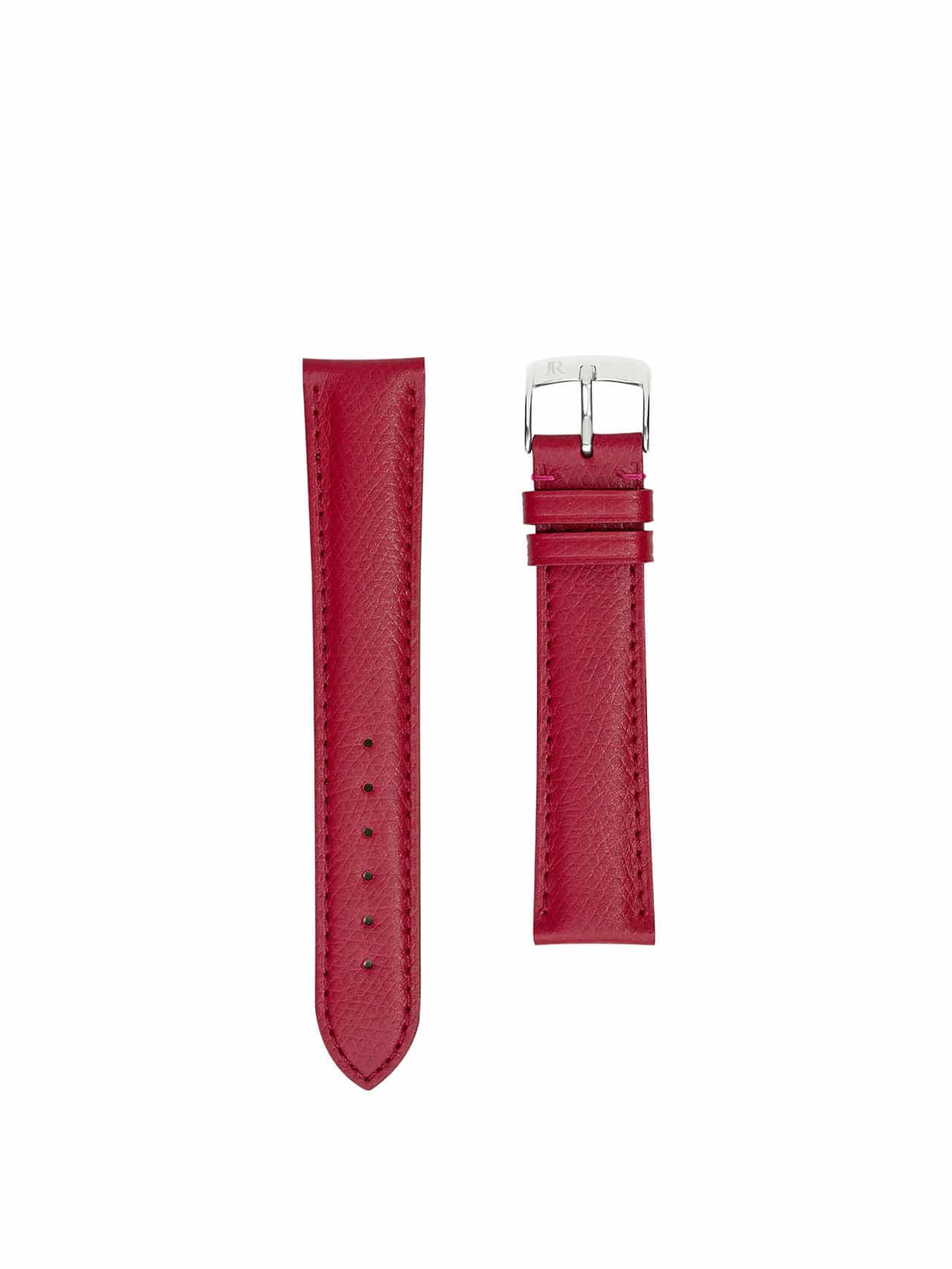 Classic watch band grained calf red women