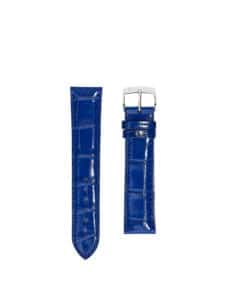 Classic 3.5 watch strap electric blue shiny alligator