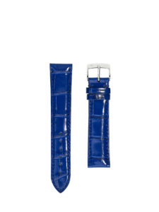 Classic 3.5 watch strap electric blue shiny alligator