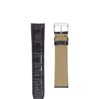 watch strap crocodile jean rousseau purple black