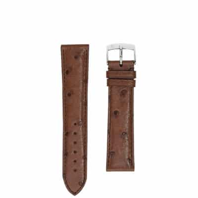 watch band ostrich dark brown men