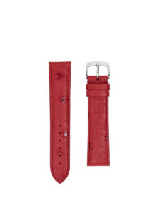 Classic 3.5 watch strap vermilion red ostrich