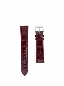 Classic 5.0 watch strap ruby shiny alligator