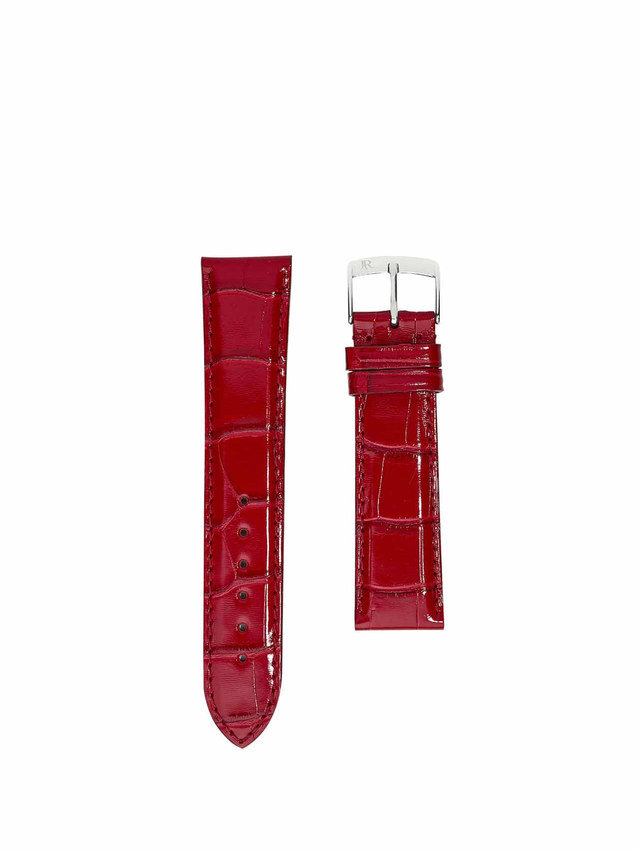 jean rousseau watch straps leather crocodile red