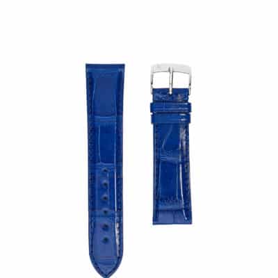 Bracelet Classique 3.5Alligator brillantBleu Electrique