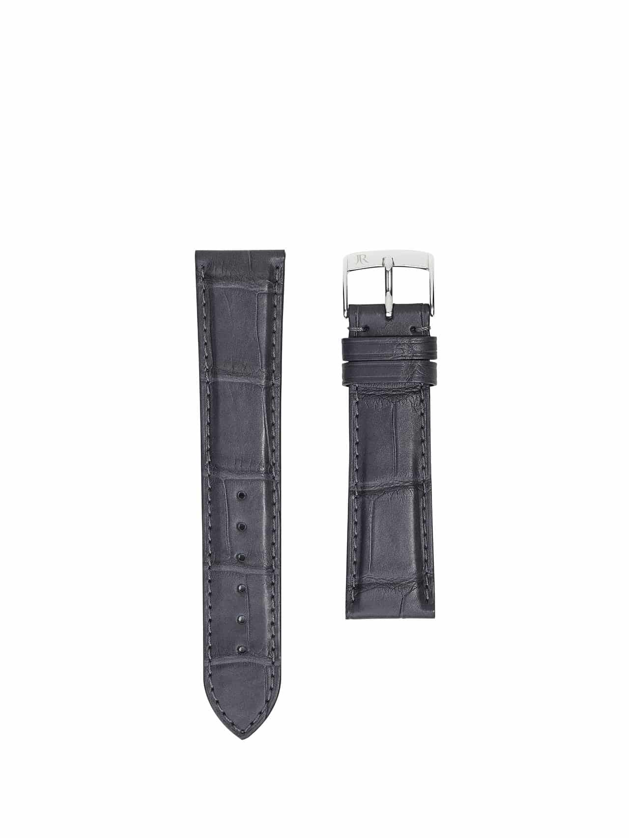 jean rousseau watch straps leather crocodile grey