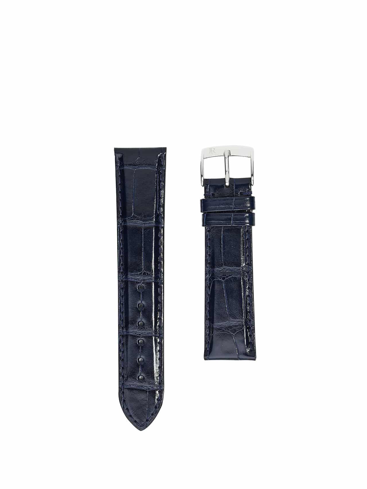 Navy blue alligator best sale watch strap