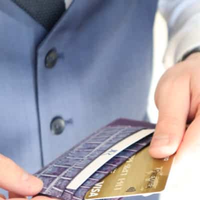 jean rousseau pink blue wallet card holder