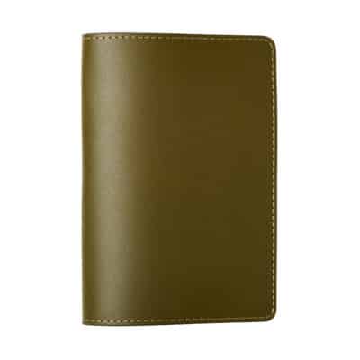 Passport cover khaki veg tan calf