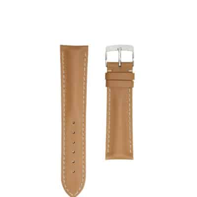 jean rousseau watch straps rubber beige caramel brown