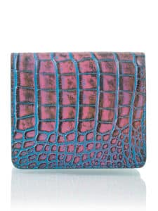 Mini wallet blue and pink Graffiti exception alligator
