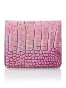 Portefeuille mini alligator d'exception Graffiti rose