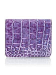 Portefeuille mini alligator d'exception Graffiti violet