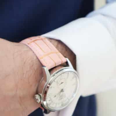 <span class="cat_name">Classic 3.5 Watch strap</span><br><span class="material_name">Exception Alligator</span><br><span class="color_name">Pink & Gold</span>