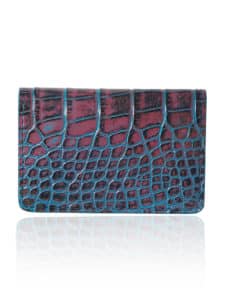 Business cardholder blue and pink Graffiti exception alligator