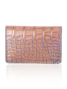 Business cardholder pink and blue pearly Graffiti exception alligator