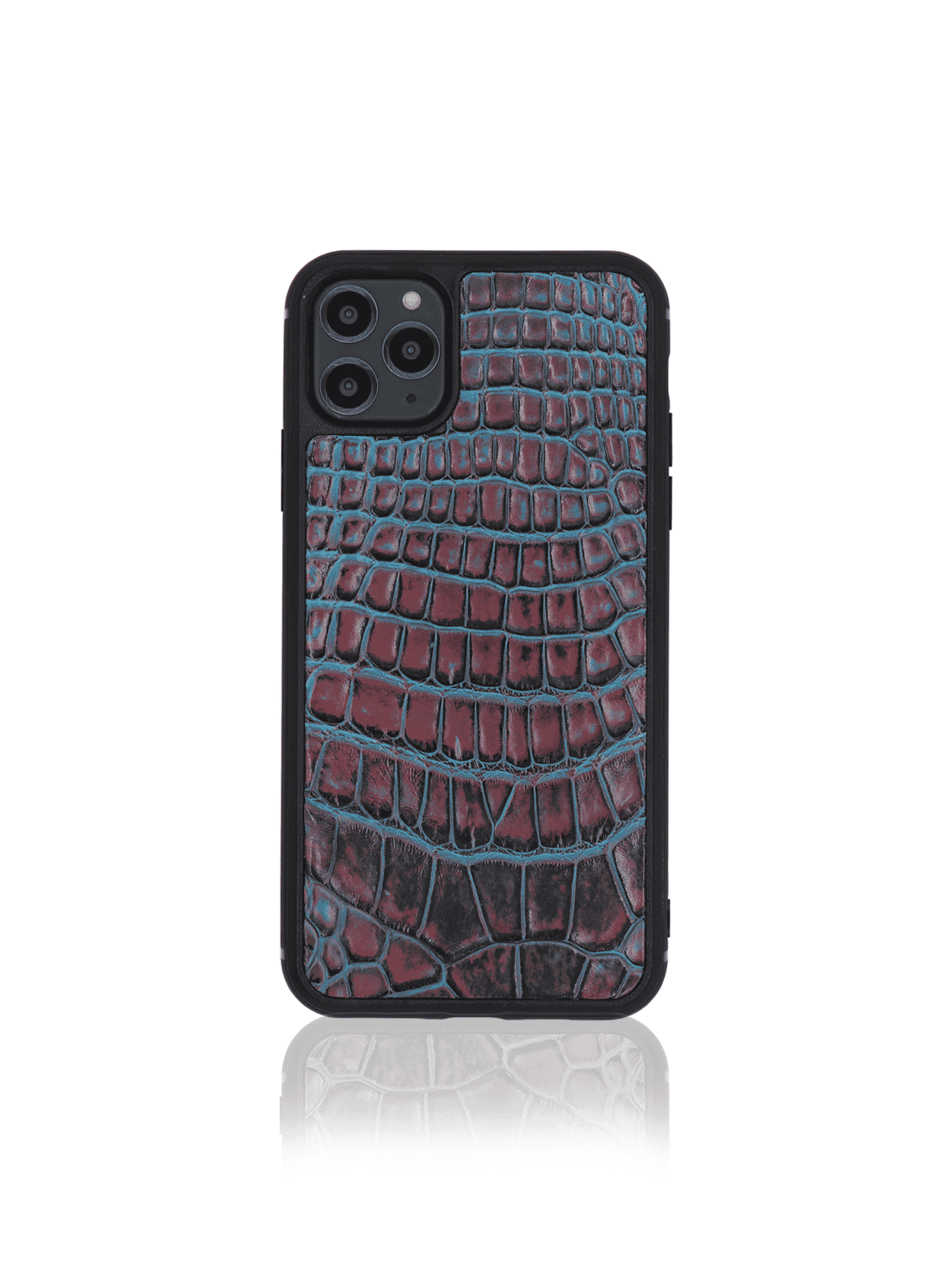 jean rousseau crocodile red brown pink blue iphone case