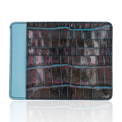 jean rousseau crocodile red brown pink blue wallet car holder