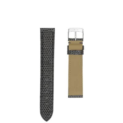 watch strap jean rousseau shagreen blue grey