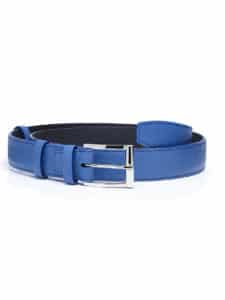 Ceinture classique veau bleu cobalt