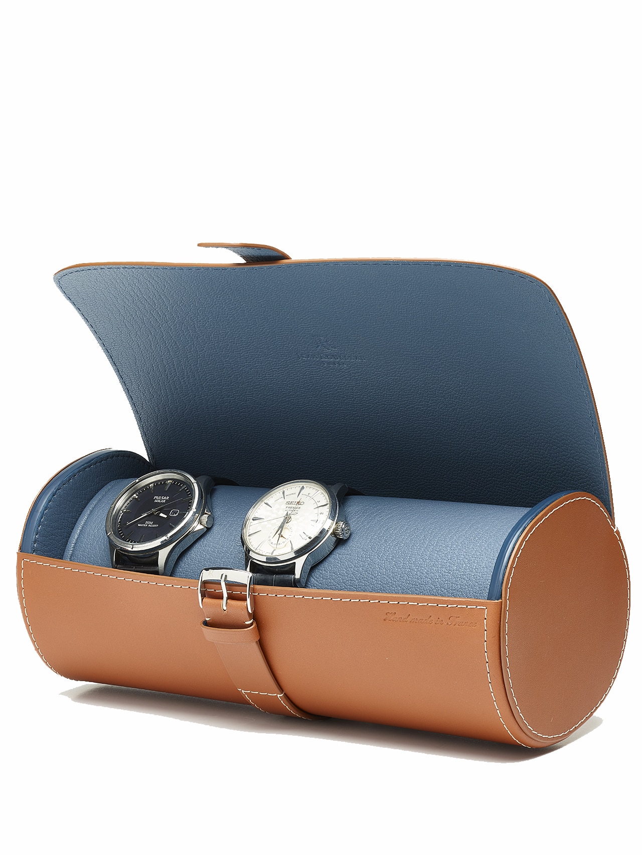 Watch Roll for 6 Watches - Tan - Vegetable Tanned Leather