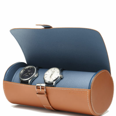 watch roll jean rousseau brown blue