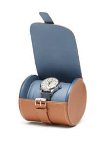 Watch roll 1 watch blue veg tan calf