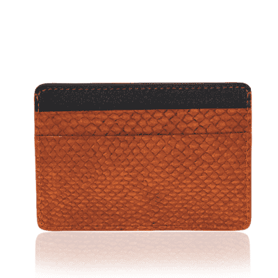 salmon jean rousseau card holder wallet ictyos christian zeron orange