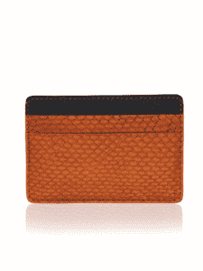 Porte-cartes "Essentiel" Saumon marron