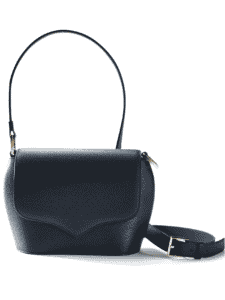 Sam handbag in black embossed calf