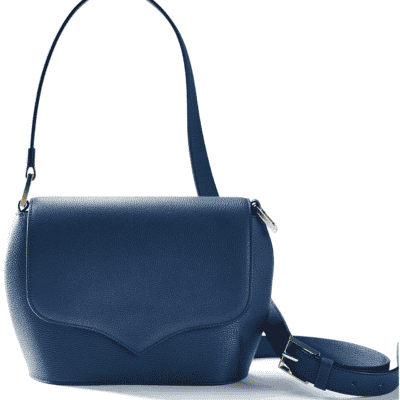 Sam handbag blue embossed calf