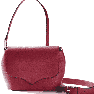 Sam handbag in burgundy embossed calf