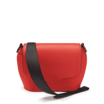 bag leather jean rousseau red black