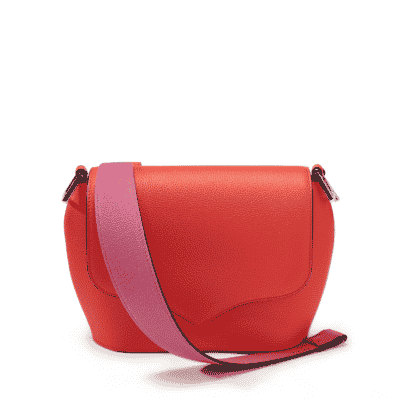 bag leather jean rousseau pink red