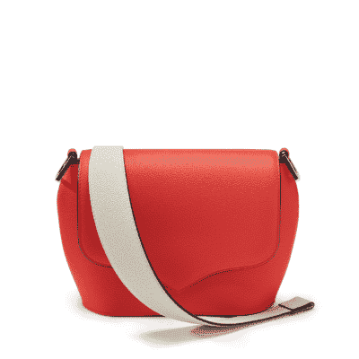 bag leather jean rousseau red white