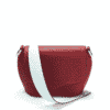 bag leather jean rousseau red white