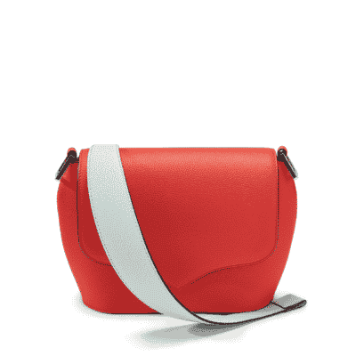 bag leather jean rousseau red white