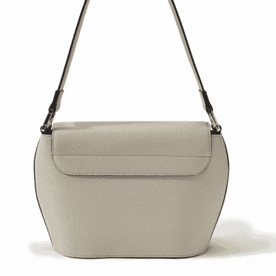 Sam handbag in light grey embossed calf